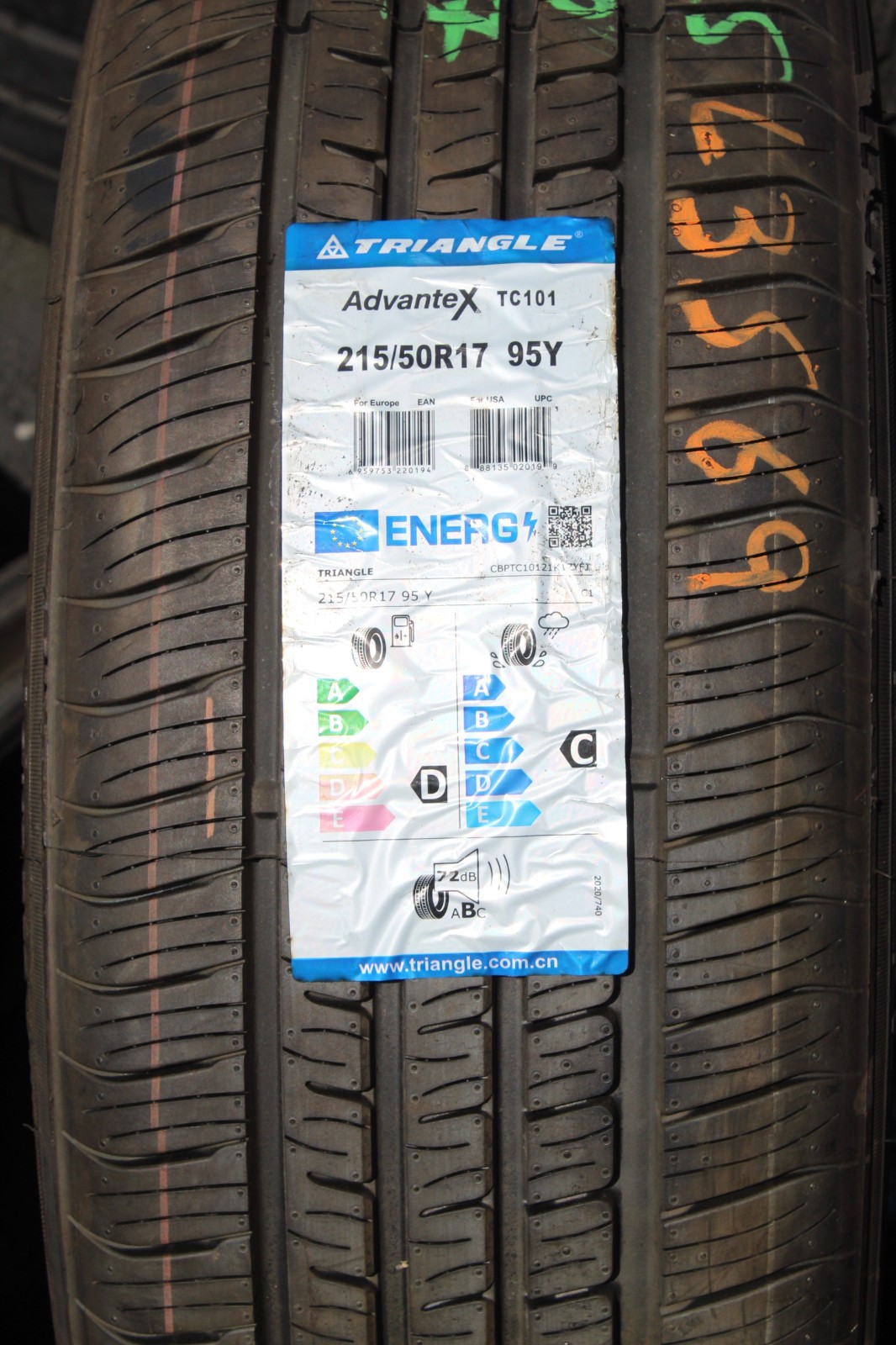New 215 50 17 Triangle, Advantex TC101, XL, 95Y, x1 Single Tyre (F1_tyres) L3569