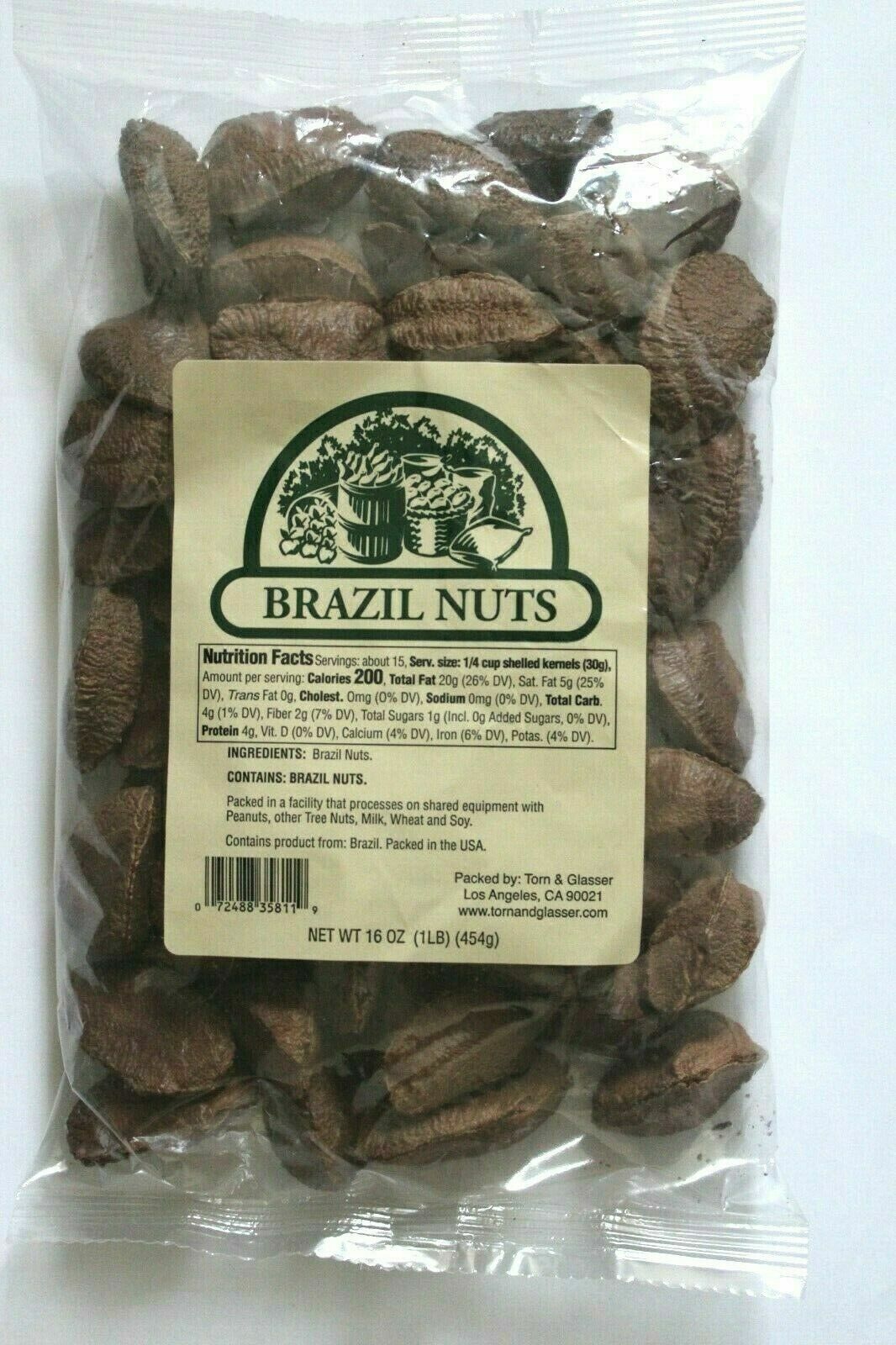 Torn & Glasser 1 lb Hazelnuts, Almonds, Pecans, Walnuts, Brazil Nuts in Shell