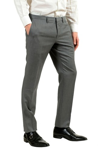 Pre-owned Hugo Boss "inwood2/winfield2" Men's 100% Wool Gray Two Button Suit