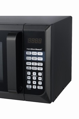 Hamilton Beach 0.9 Cu.Ft. Microwave Oven, Black, Stainless Steel