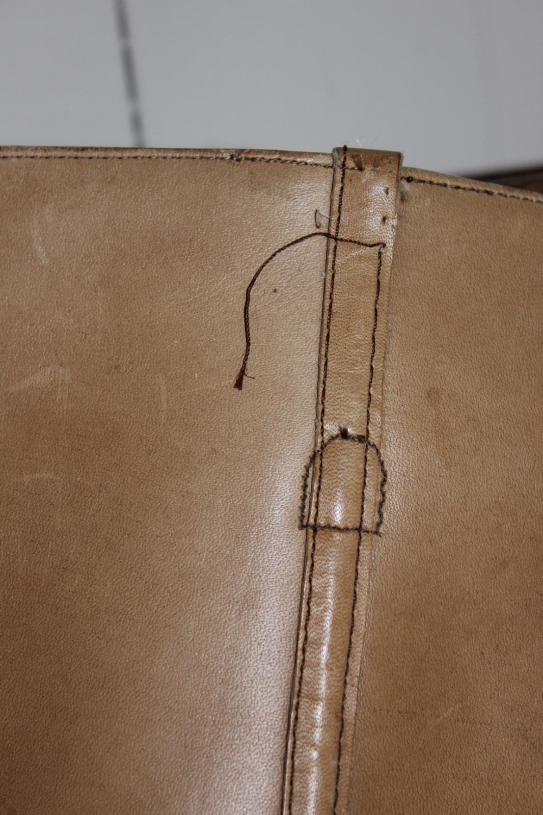 Vtg Leather Frye Womens 8.5 B Boots High Heel Campus Riding Stacked 7115 Hippie