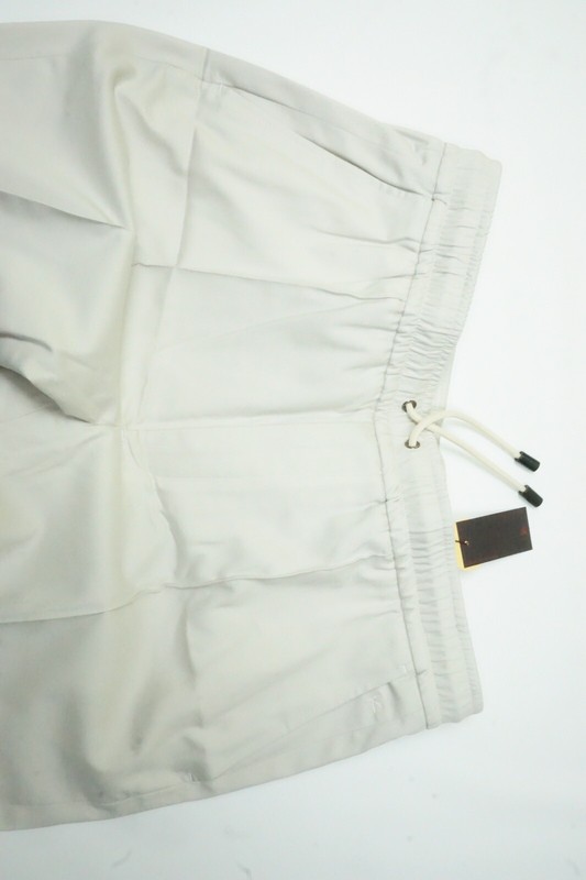 ISAIA ISAIA ICON ICO WOOL BLEND BEIGE DRAWSTRING MENS PANTS SZ 56R BRAND