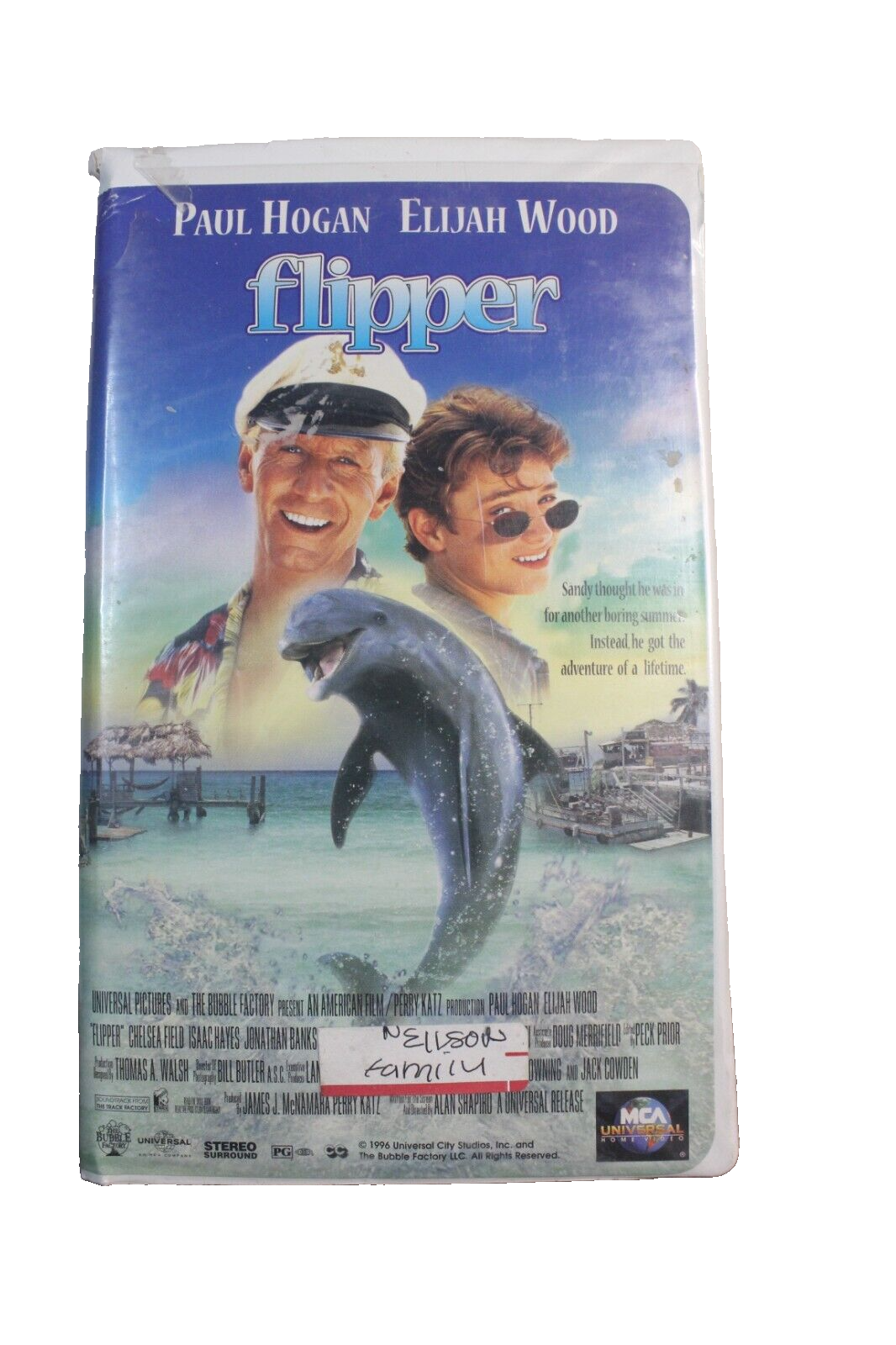 Flipper (VHS, 1996, Clamshell) ~ Distressed Case Paul Hogan