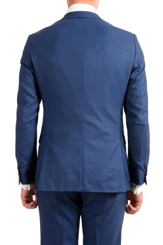 Pre-owned Hugo Boss Men's "novan5/ben2" Slim Fit 100% Wool Blue Two Button Suit