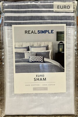 Real Simple Soleil Navy Euro Sham Pillow Sham