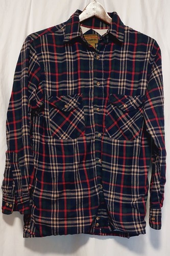 VTG 90s Men's Country Touch Plaid Thermal Lined Flannel Shirt Cotton Blend Sz Sm
