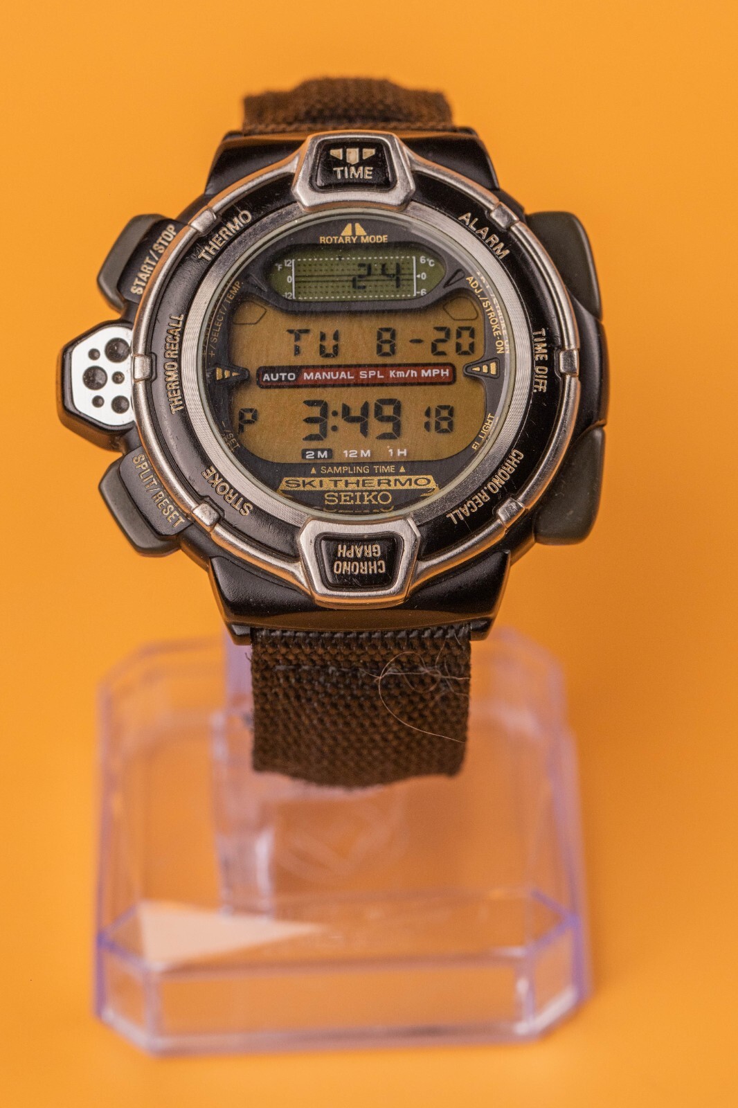 SEIKO SKI THERMO セイコースキーサーモ SEIKO - SEIKO SKI THERMO スキーサーモ デジタル腕時計 の通販