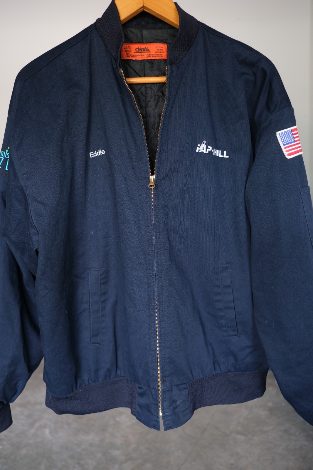 ジャケット・アウター 70s 80s METROPOLITAN TORONTO WORK JACKET Vintage Cintas Workwear Bomber Jacket Full Zip Blue Long