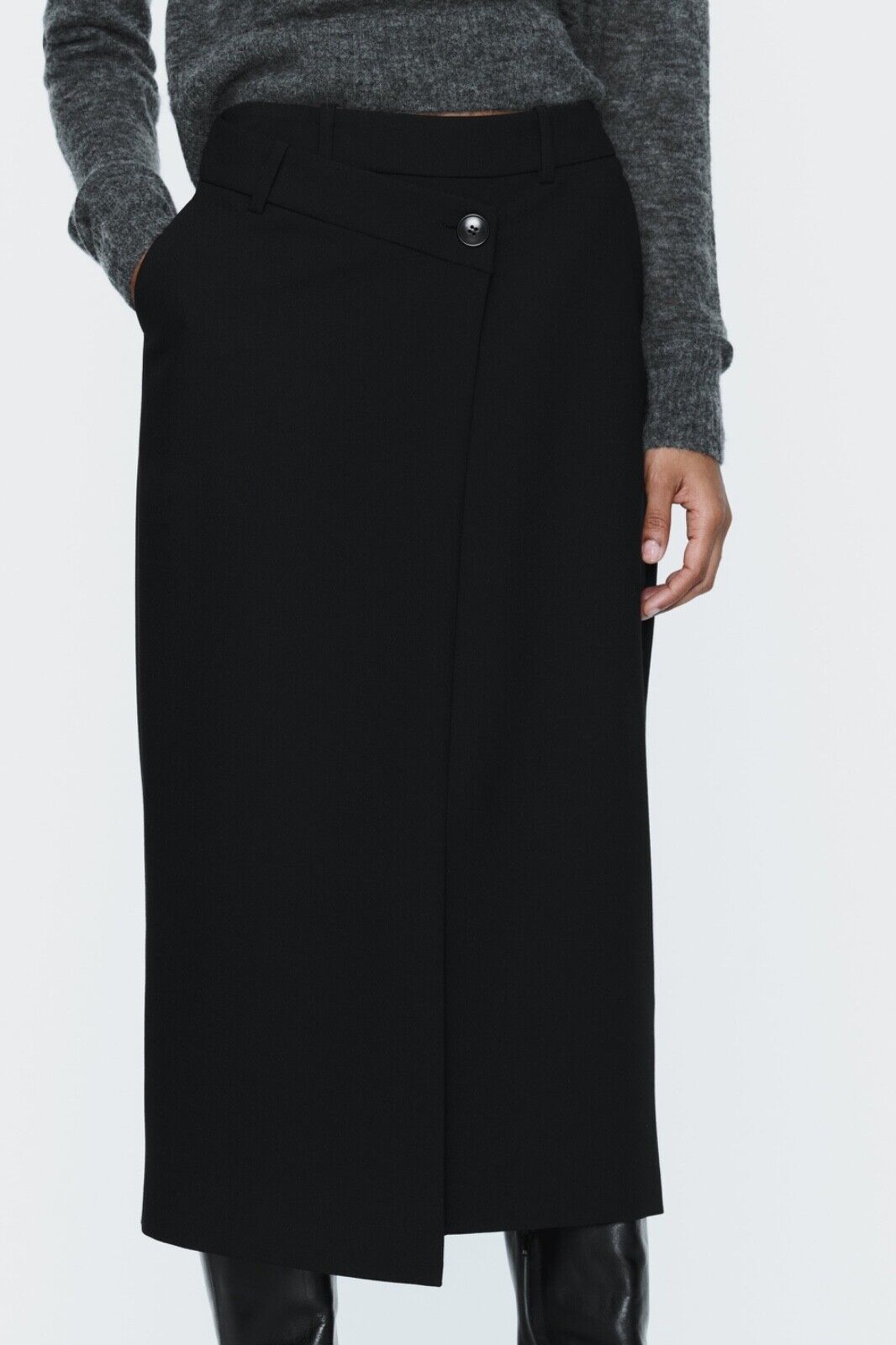 NWT ZARA Woman Wrap Front High Waisted Midi Pencil Skirt NWT ZARA Woman Wrap Front High Waisted Midi Pencil Skirt