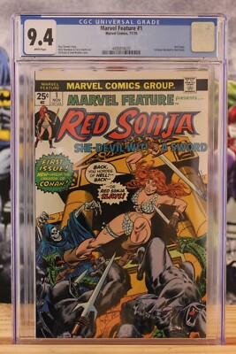 Marvel Feature #1 ~ 1975 CGC Grade 9.4 White Pages 1st book devoted to RED SONJA
