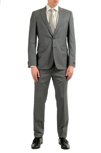 Pre-owned Hugo Boss "inwood2/winfield2" Men's 100% Wool Gray Two Button Suit