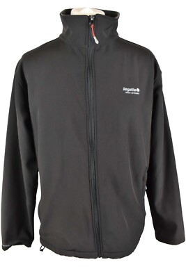 REGATTA Black Windcheater Jacket size XL Mens Full Zip Softshell Outdoors