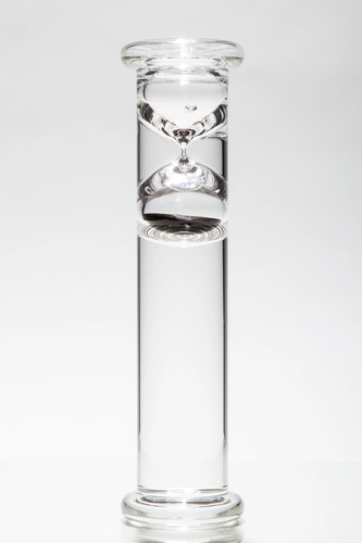 3 Minute Floating Glass Sand Timer (10" Tall)