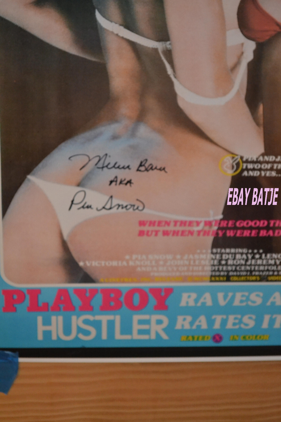 Michelle BAUER aka Pia Snow Autographed PROMOTIONIAL BAD GIRLS Poster 