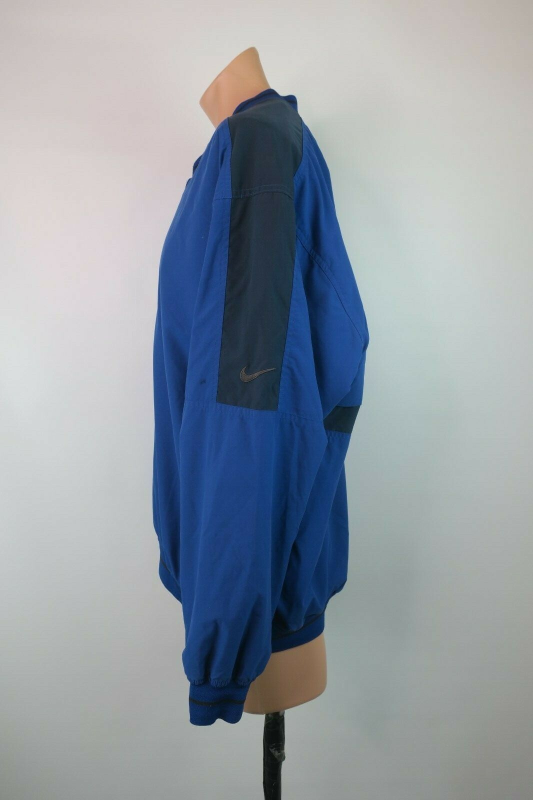 Nike Golf Navy V Neck Jacket Windbreaker Pullover Long Sleeve Men Size XL