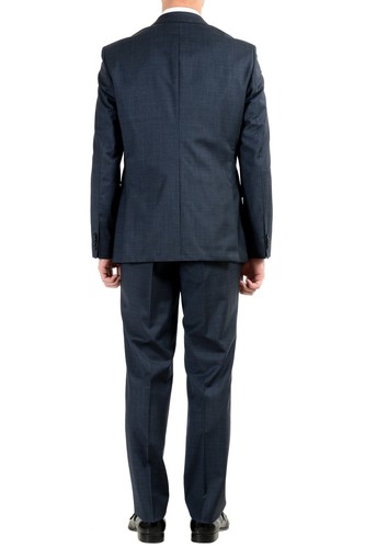 Pre-owned Hugo Boss "c-jefferd/c-stedson" Men's 100% Wool Two Button Suit Us 40r It 50r In Blue