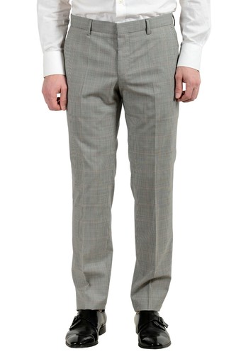Pre-owned Hugo Boss "novan5/ben2" Men's 100% Wool Slim Two Button Suit Us 38r It 48r In Multicolor