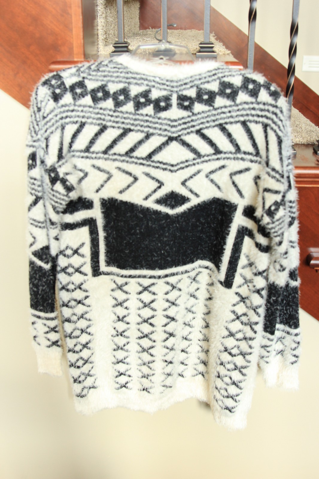 Cato Girl's Ivory/Black Cardigan Sweater Top Large 14/16