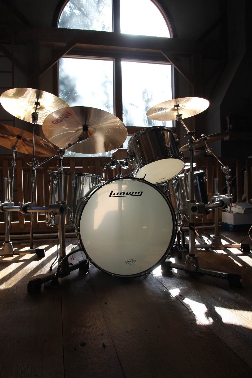 Ludwig Stainless Dunnett made shell Pro Beat Drum Set, 13, 14, 16, 18, 24