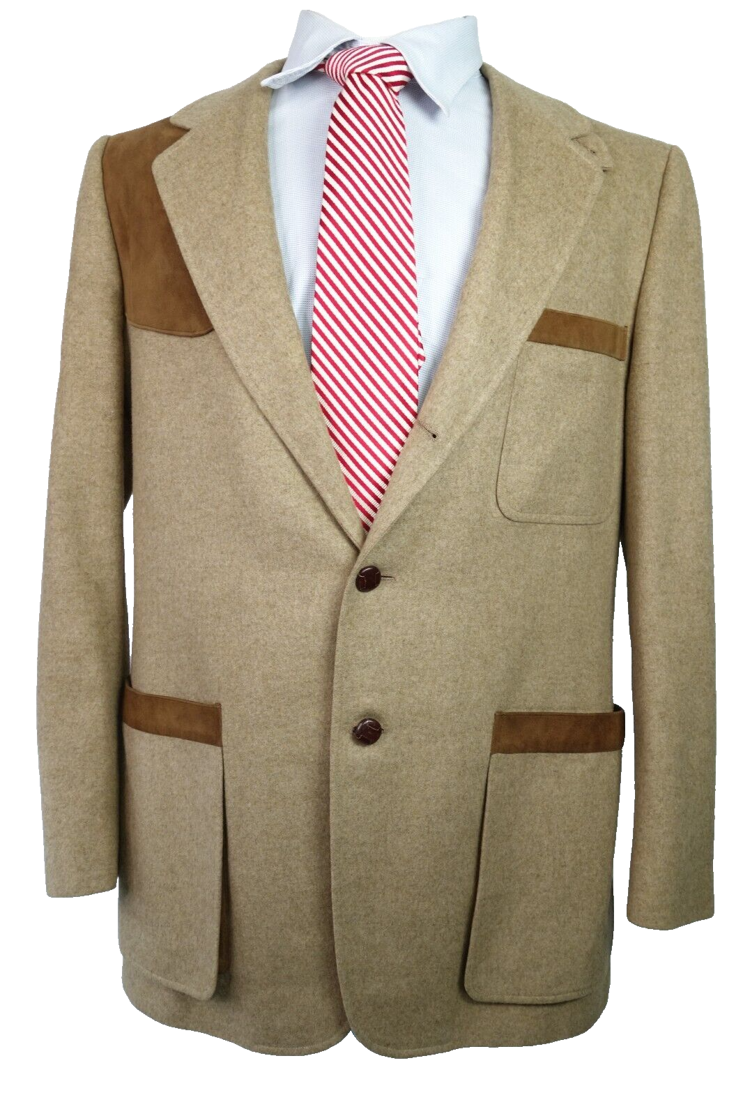 【50s】wool sports jacket Vintage 1950s Size 48 Charcoal Gray Wool Sports Jacket | by