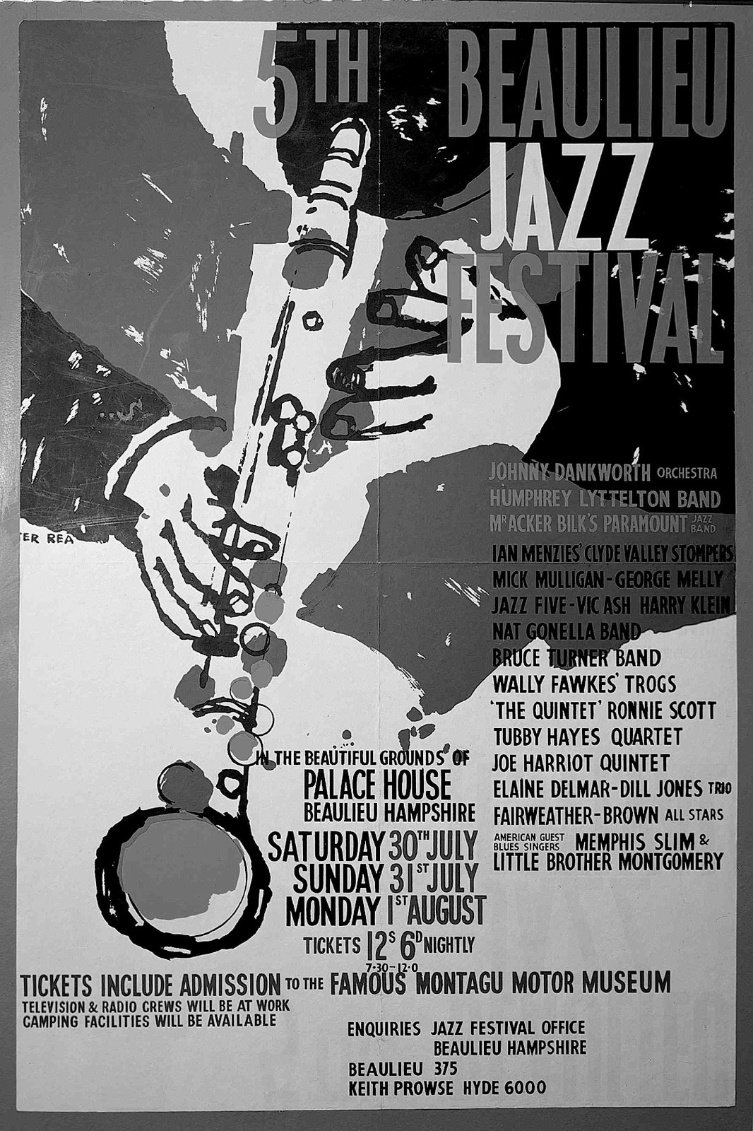 0633 Vintage Music Poster Art - 5th Beaulieu Jazz Festival ...