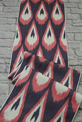 3.0 m Uzbek cotton handmade Ikat fabric/Blue cloth for craft,upholstery,decor