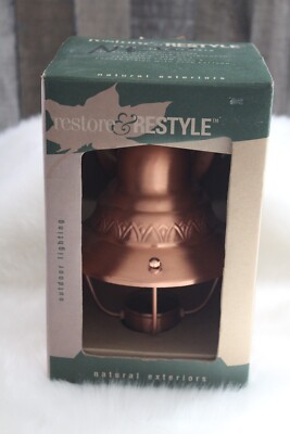 Restore and Restyle Deco Lantern Outdoor Light Fixture Copper Finish New In Box
