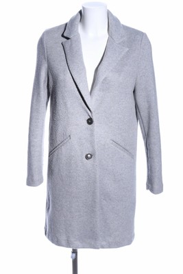TRF Wollmantel hellgrau meliert Casual-Look Damen Gr. DE 36 Mantel Coat