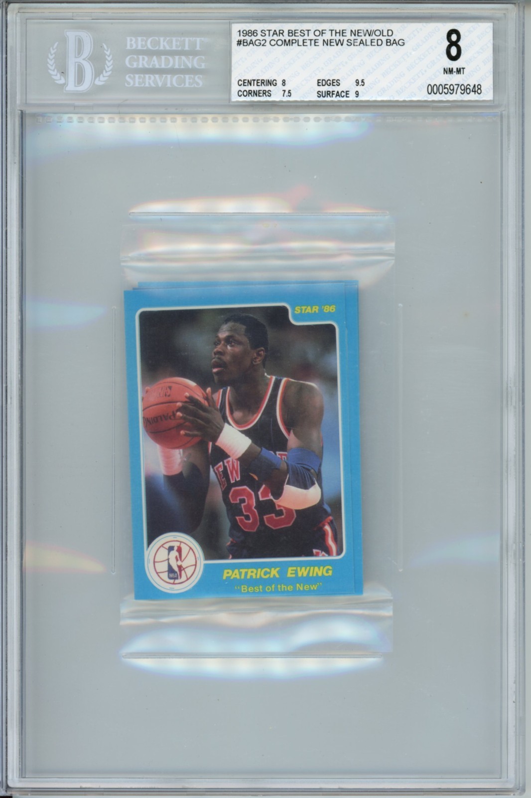 1986 STAR BEST OF NEW SEALED TEAM BAG BGS 8 MICHAEL JORDAN