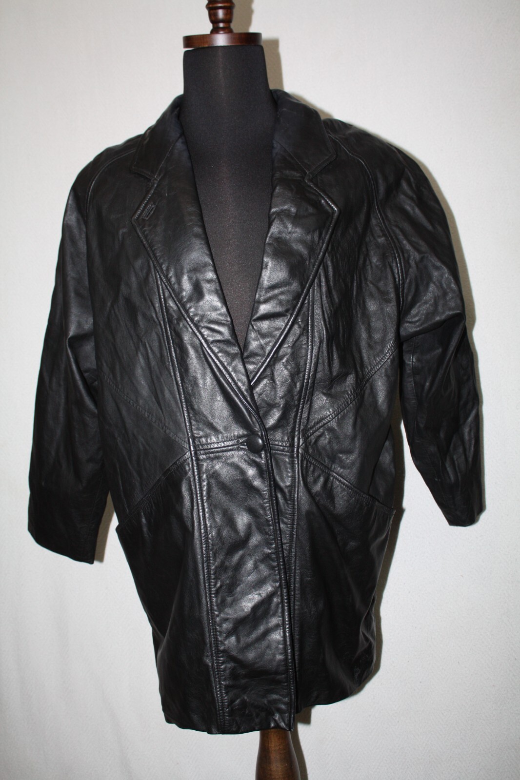 maa  　　goa   ライダース3点 Vtg G-III Sz L Black 100% Leather Coat Jacket One Button | eBay