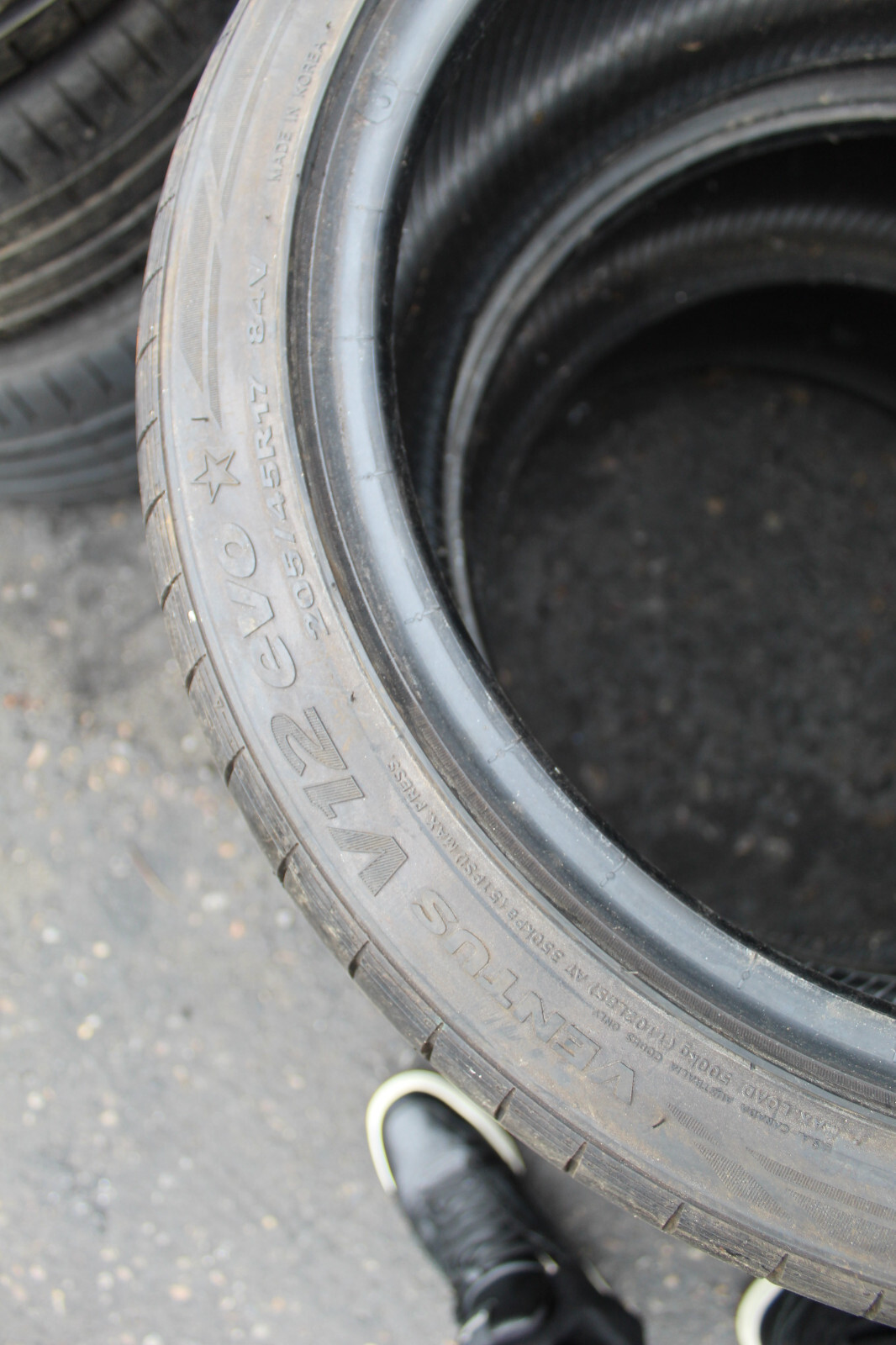 New 205 45 17 Hankook, Ventus V12 Evo, 84V, x2 A Pair (F1_tyres) FOD L2875