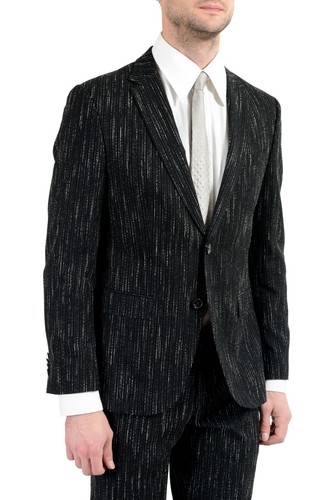 Pre-owned Hugo Boss "nestro3/byte1" Men's Slim Striped Two Button Suit In Multicolor