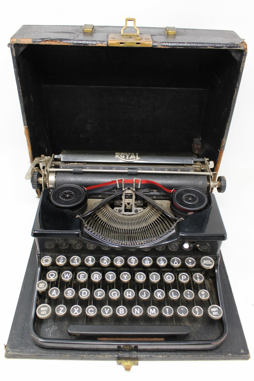 Antique Vintage Royal Portable Typewriter with Protective
