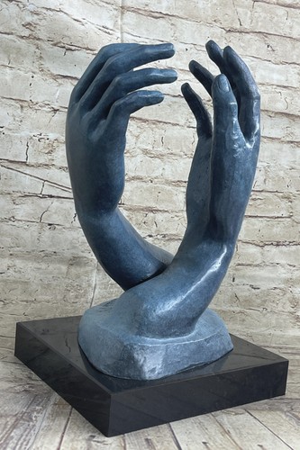 Rodin Cathedral Clasping Hands Gesture of Togetherness Large Bronze Statue