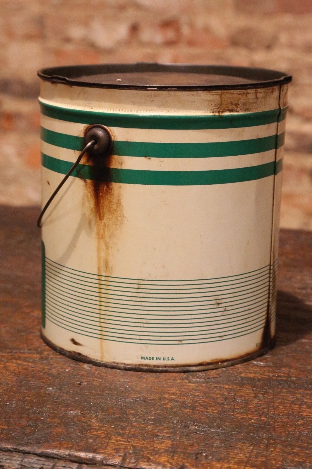 1950's Cities Service Trojan Grease Advertising Metal Can Gas Service Station