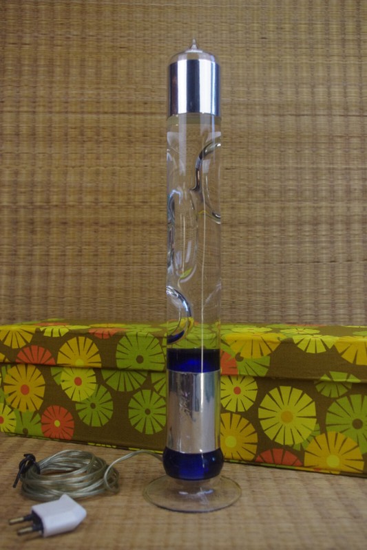 French Boiling Lamp Handblow Glass Vintage 60'S Space Age Psychedelic Design