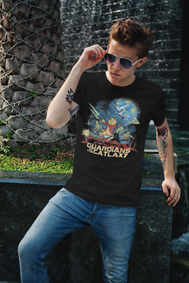 Marvel Guardians of the Galaxy Adult T-Shirt - Officially Licensed Brand New Cat