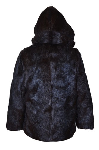 Pre-owned Handmade Man's Real Nutria Fur Vest Detachable Sleeves Hood All Sizes In Brown