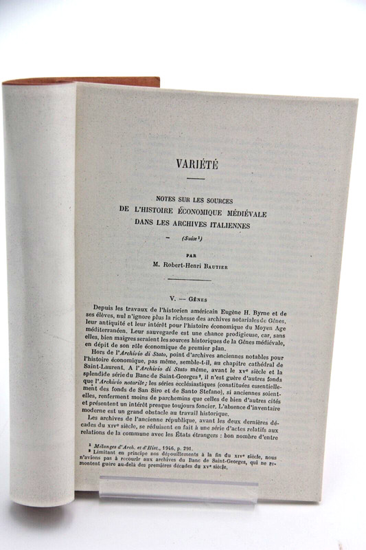Histoire Ã©Conomique : Sources De L'Histoire Ã©Conomique MÃ©DiÃ©Vale Bautier