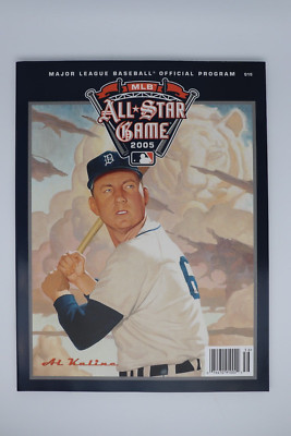 2005 MLB ALL STAR GAME OFFICIAL PROGRAM AL KALINE ON COVER  COMERICA PARK