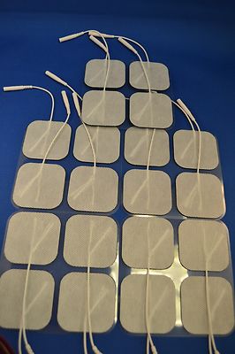 20 Replacement Pads for Massagers / Tens Units electrode pads2x2Inch White Cloth