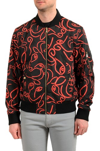 Pre-owned Hugo Boss Men's "conato_lny" Insulated Reversible Windbreaker Jacket Us S It 48 In Red/black