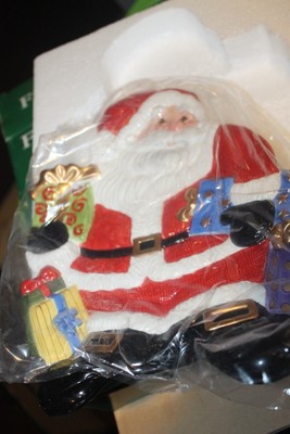 Fitz & Floyd Happy Holidays Santa Claus Canape Plate  NEW in BOX