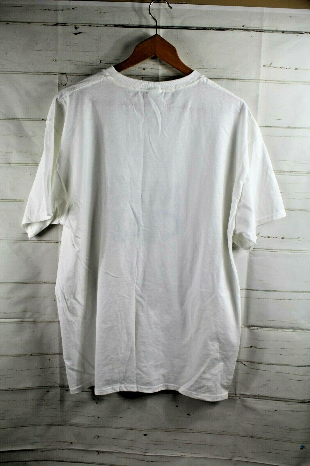 Bud Light Men's XL T-shirt White Blue Mixx Tail