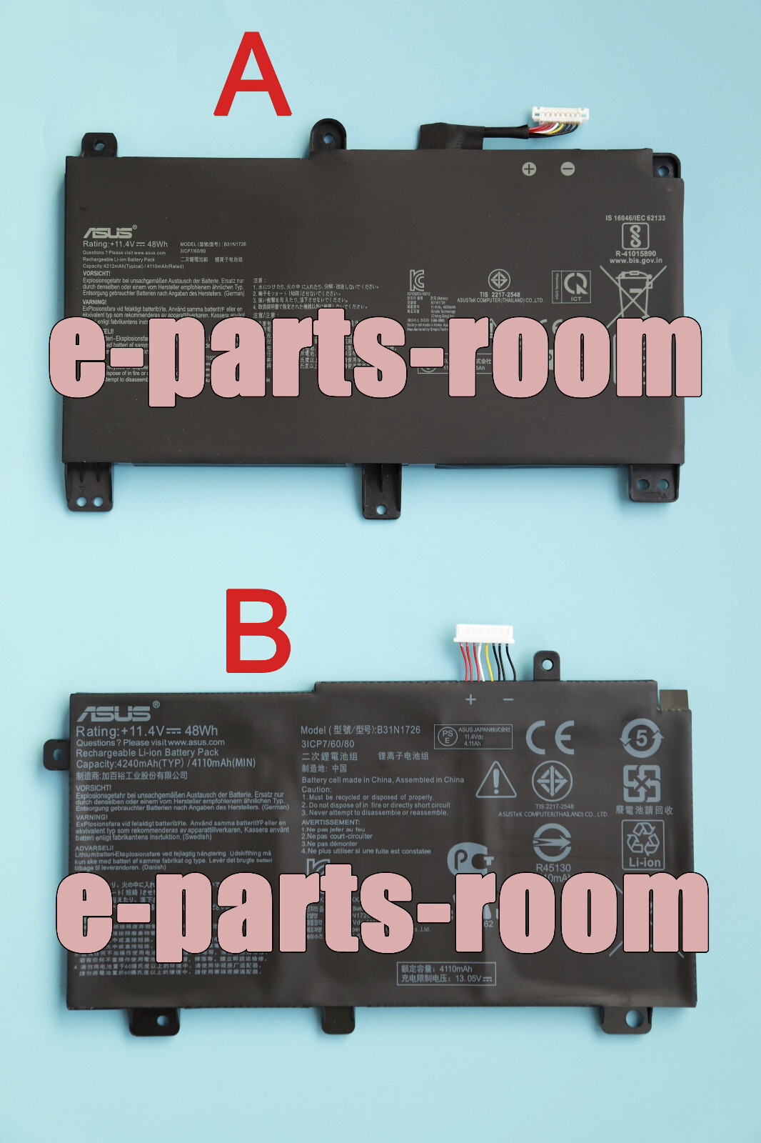 ASUS - 美品　使用頻度小　ASUS G512LI 純正バッテリー Asus Rog STRIX G512LI Replacement Battery Pack