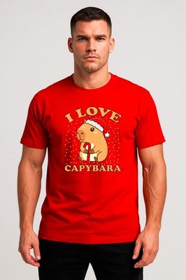 I Love Capybaras Capybara Animals Kids Cute Wildlife Christmas Apparel T-Shirt