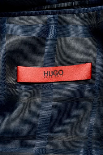 Pre-owned Hugo Boss "c-jefferd/c-stedson" Men's 100% Wool Two Button Suit Us 40r It 50r In Blue
