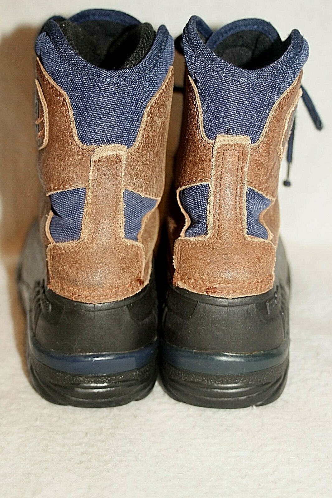 LACROSSE Boots Brown Blue Kid's Leather Winter Hiking Boots Sz 6 * VG++