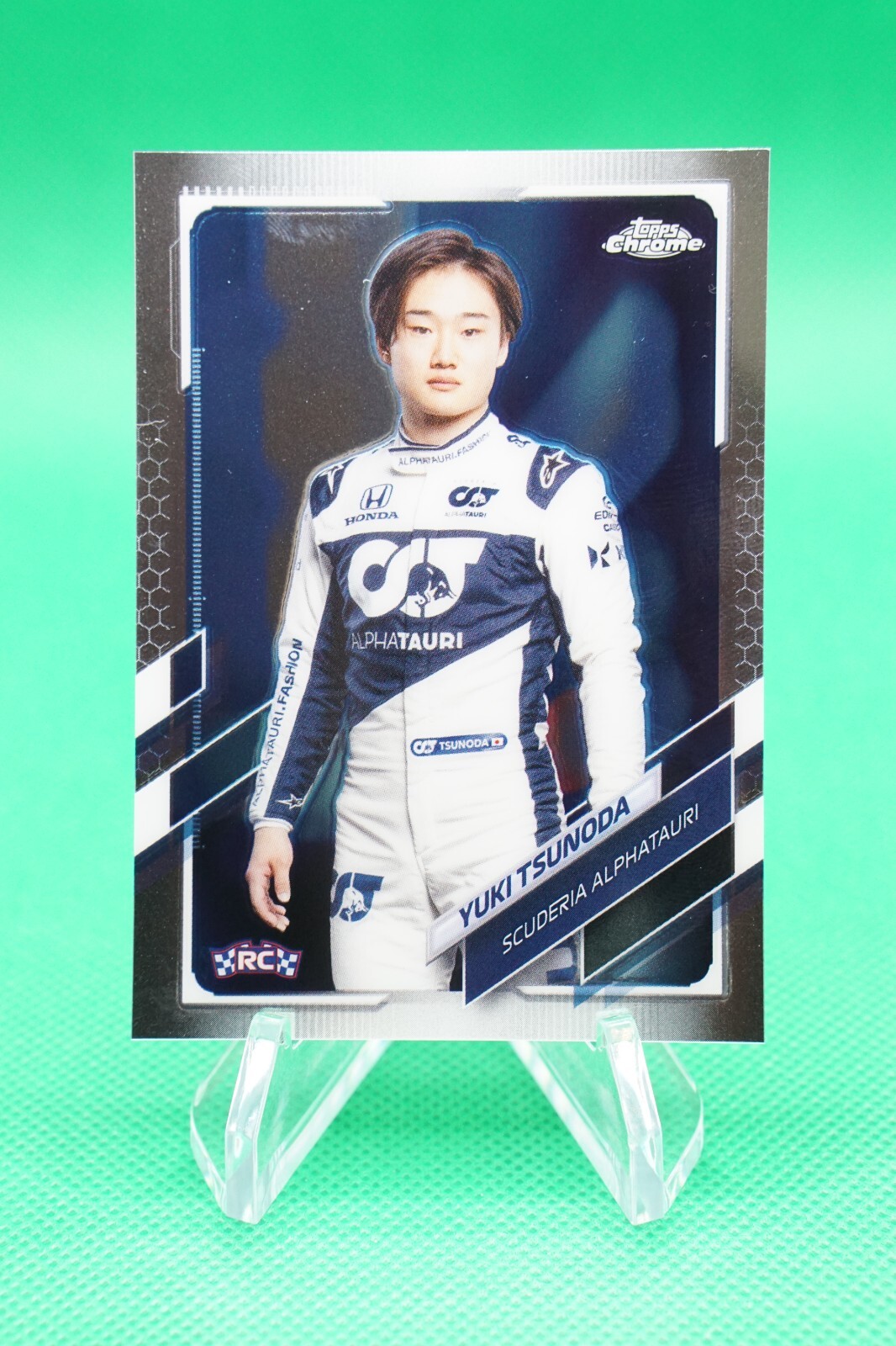 2021 Topps Chrome F1 Base F1 Racers #14 Yuki Tsunoda Rookie