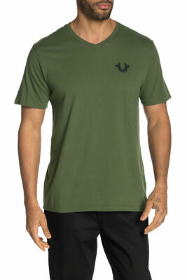True Religion Men's V-Neck Horseshoe Logo Tee T-Shirt